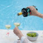 Adjustable printed wine cooler with anti-slip system