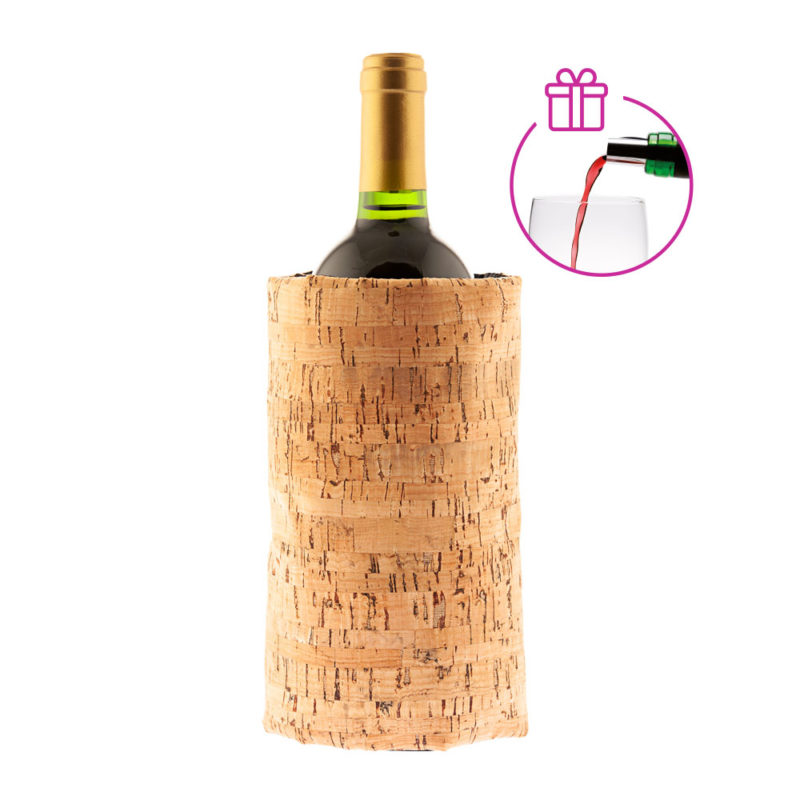 Wine cooler made of cork
