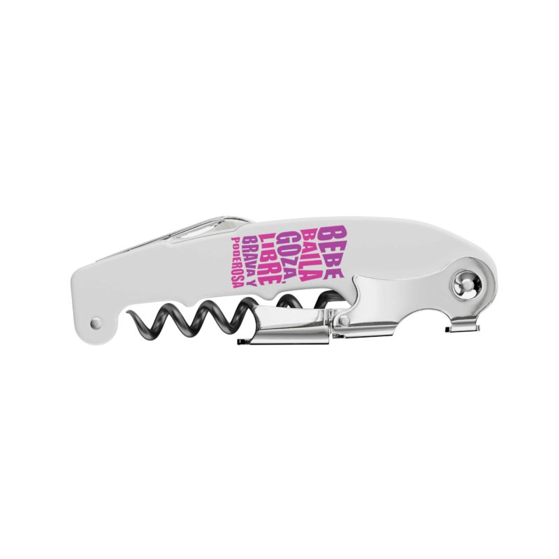 Double lever feminist retro corkscrew for charity