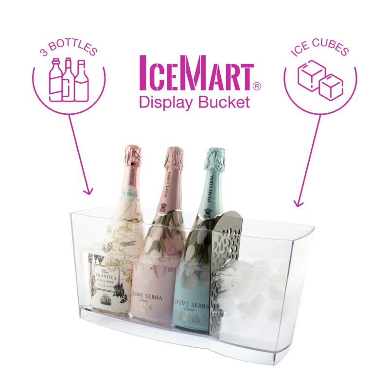 IceMart® ice bucket for bottles with ice separator